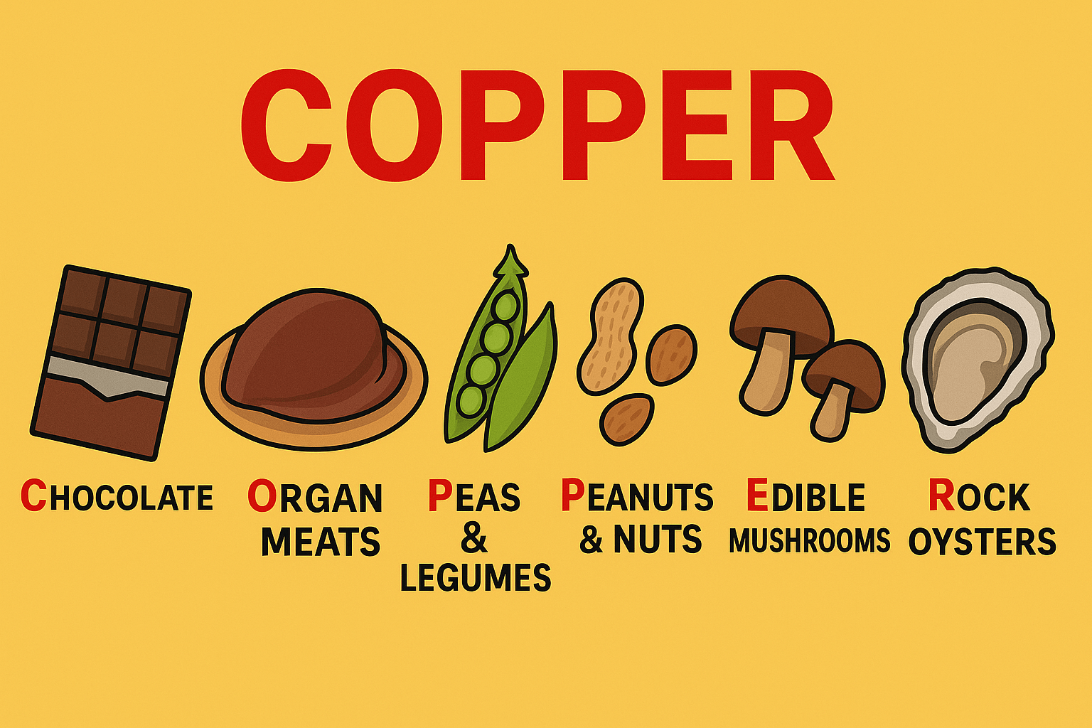 Copper Rich Foods Infographic